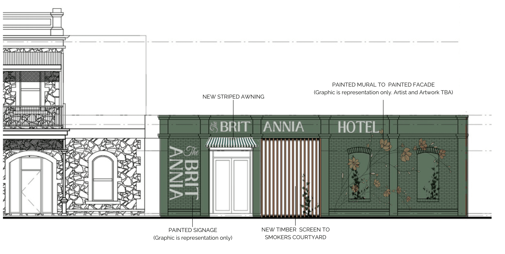 Britannia Hotel entrance reference 1