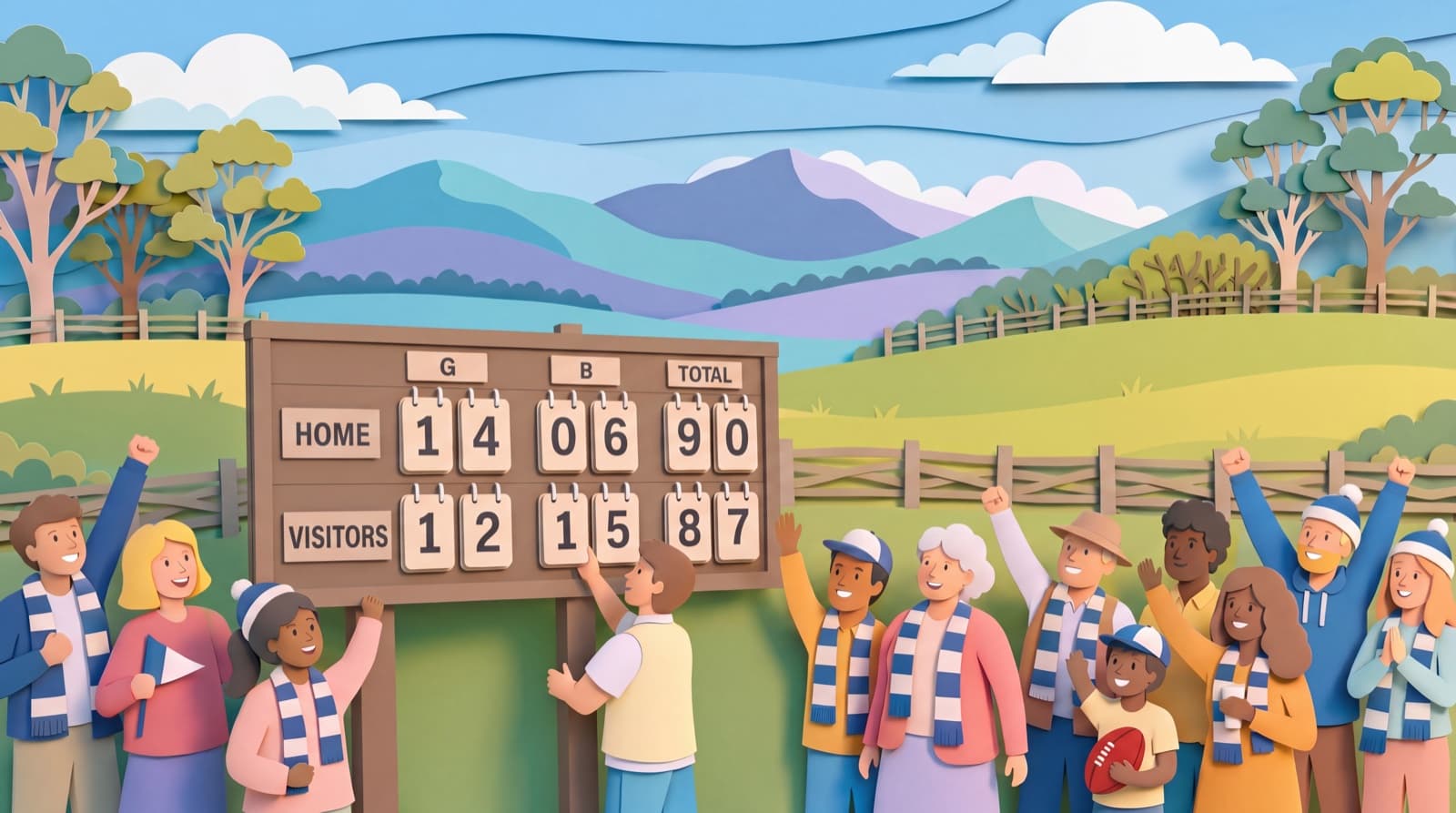 Tasmanian sports club scene from the Got A Bright Idea campaign